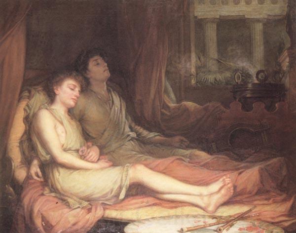 John William Waterhouse Sleep and his Half-Brother Norge oil painting art